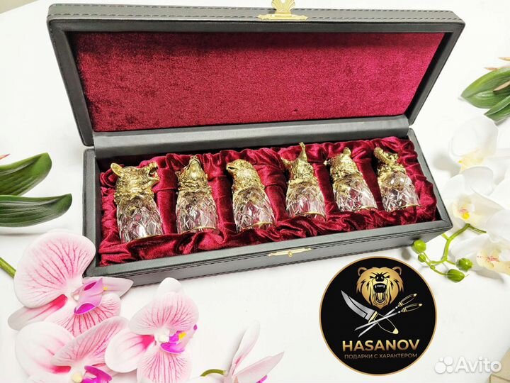 Подарочный набор рюмки перевертыши В шкатулке