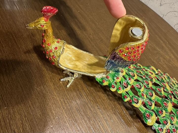 Шкатулка для украшений Павлин