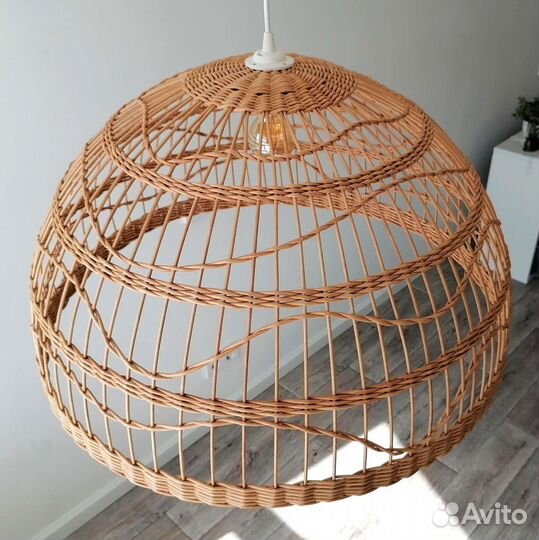 Абажур плетеный, ручная работа