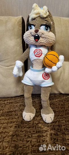 Большая мягкая игрушка заяц