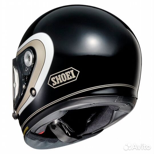 Shoei glamster 06 bivouac (черно-бело-золотой)