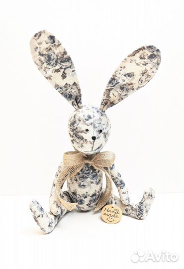 Льняной Зайка ручной работы