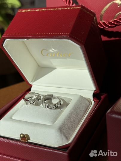 Серьги золотые Cartier