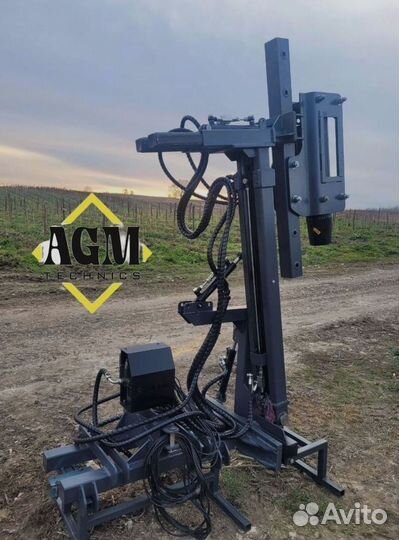 Навесной вибропогружатель столбостав на трактор