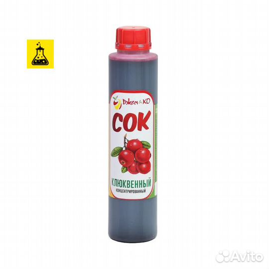 Сок концентрированный клюквенный, 1л