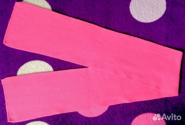 Шарф детский: ярко розовый и розовый с балериной