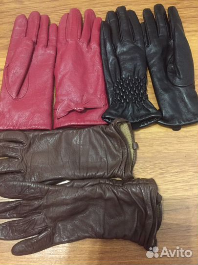 Перчатки кожа