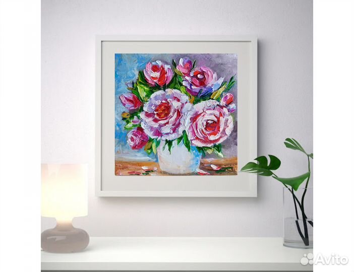 Картина с розами 