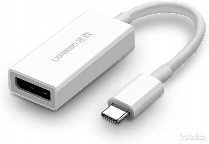 Адаптер переходник USB Type-C - DisplayPort белый