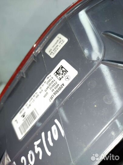 Фонарь левый Мерседес 205 оригинал с дефектом см ф