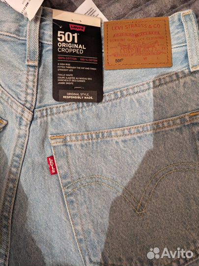 Джинсы Levi's 501 crop 24/28 новые