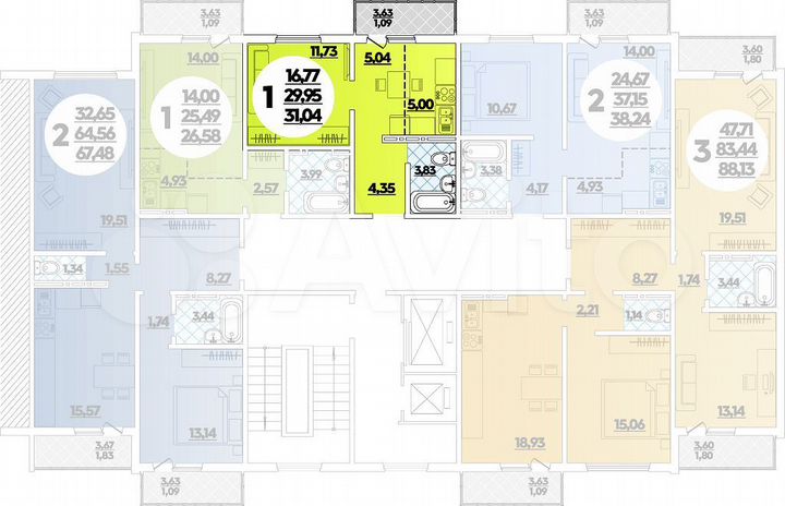 Квартира-студия, 31 м², 7/16 эт.