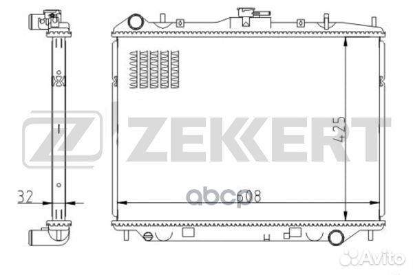 Радиатор охл. дв. Great Wall Hover 05- mk-1551