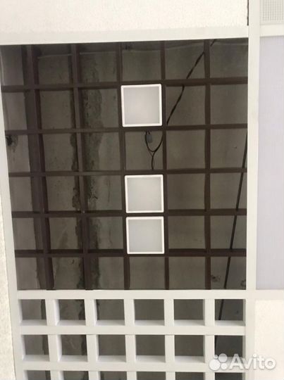 Светильники Домино для потолков Грильято