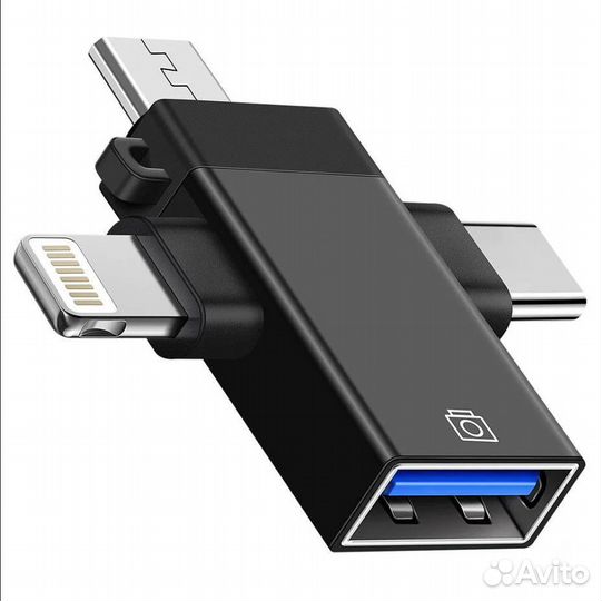 Переходник с USB 3.0 на Type-C, Lightning, micro