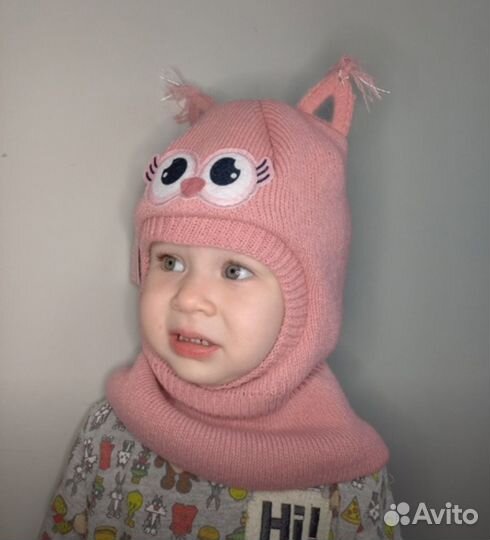 Зимние шлемы на девочку 2-6 года