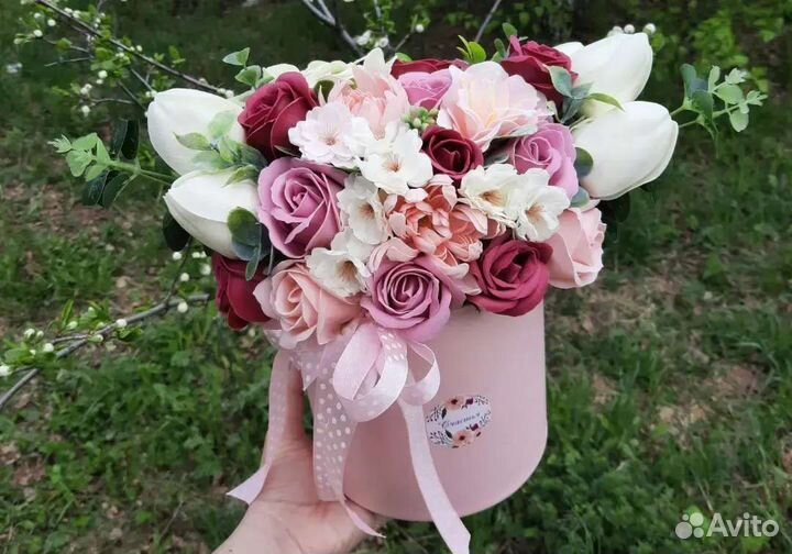 Букет из мыльных цветов