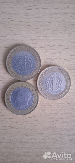 Турция 1 Лира 2009(2)и 2011