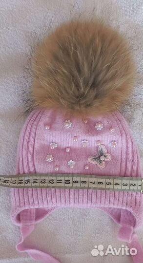 Шапка для девочки утепленная