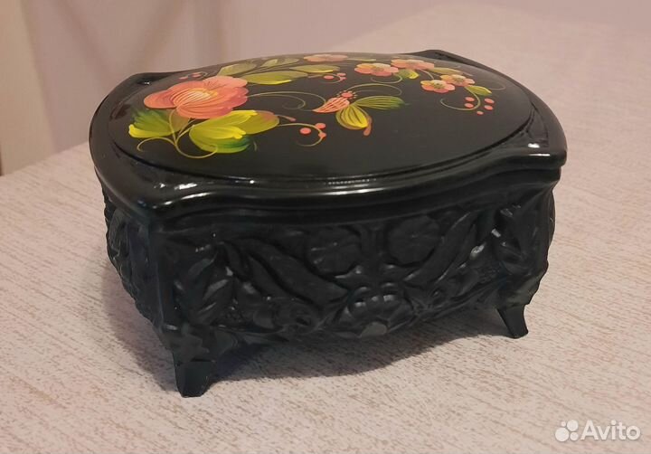 Шкатулка для украшений СССР Винтаж. Жостово