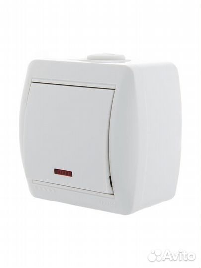 Выключатель 1-кл. оп Nata 10А IP20 с подсветкой бел. lezard 710-0200-111