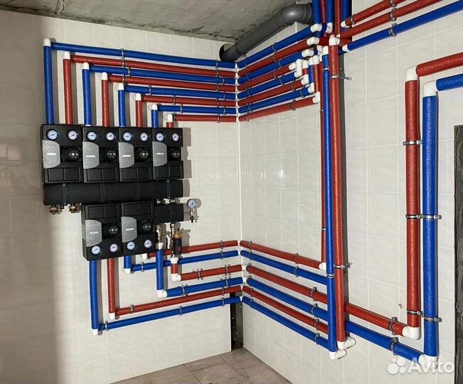 Отопление под ключ, теплые полы, канализация, вод