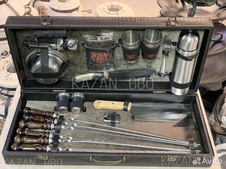 Шампуры в большом кейсе на подарок