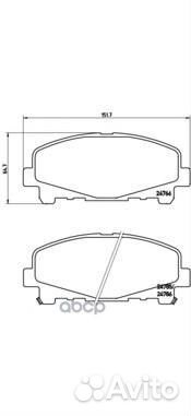 Колодки тормозные дисковые перед P28043 Brembo
