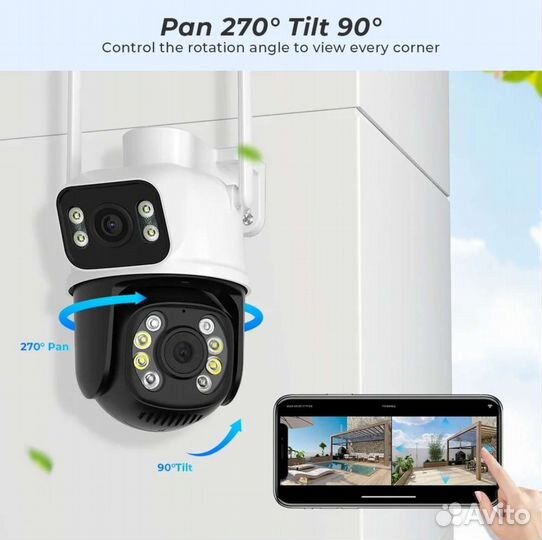Уличные IP - камеры видеонаблюдения 2в1