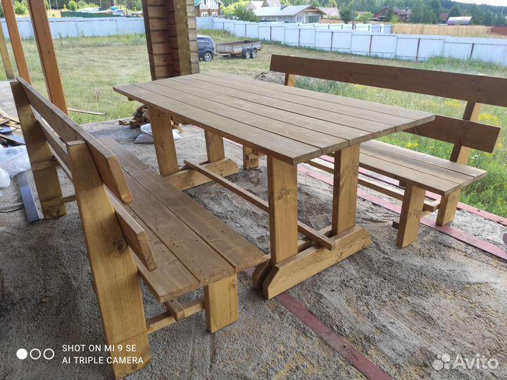 Столы лавочки из дерева