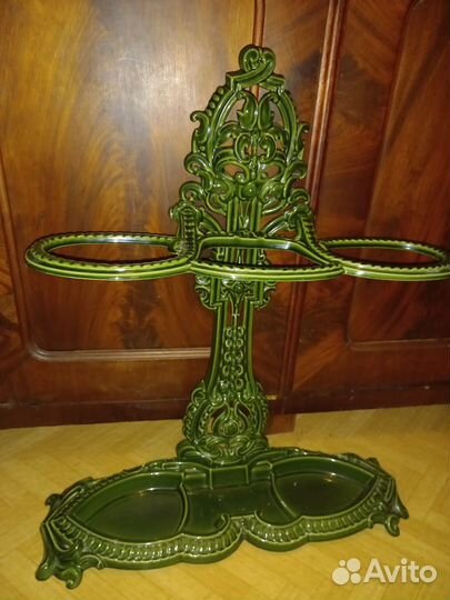 Антикварная подставка под трости чугун