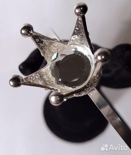 Ободок с короной и стразами