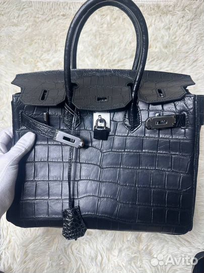 Сумка hermes birkin 30 из кожи крокодила