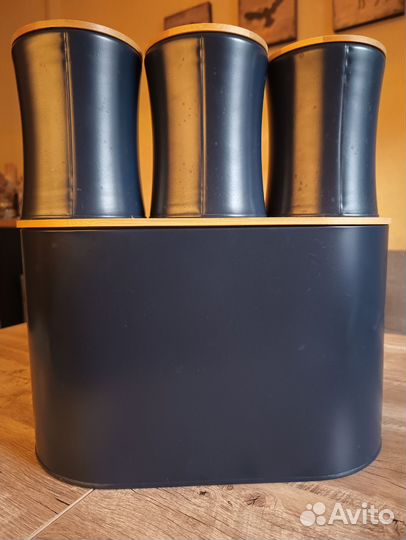 Набор хлебница + банки для сыпучих продуктов