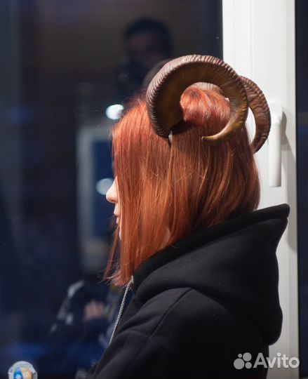 Рога демона, дьявольские рожки, ободок с рогами