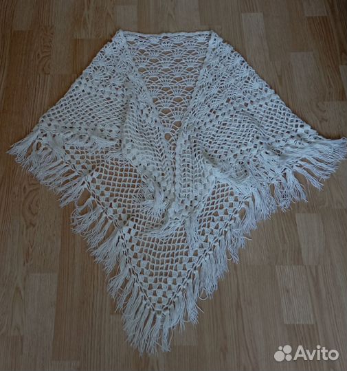 Платок шаль вязаная