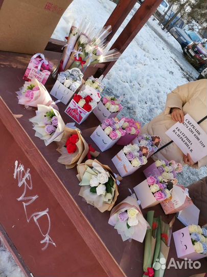 Мыльные розы (букеты, коробки) на 8 марта