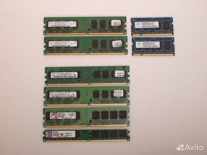 Память DDR2 4гб (2+2) Hynix, SO-dimm 2гб (1+1)