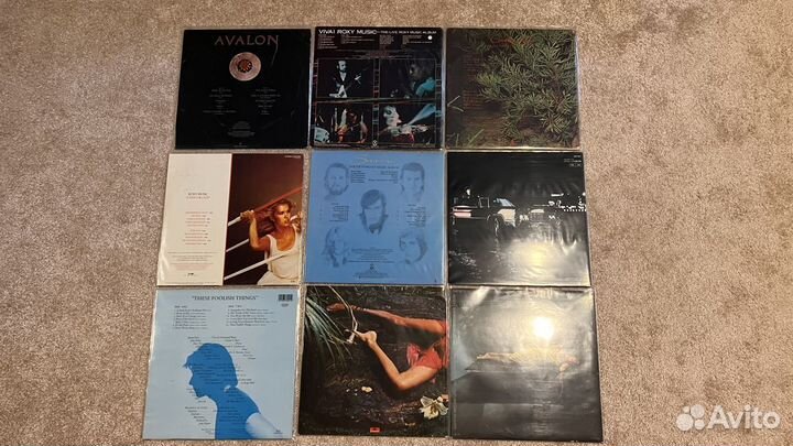 Коллекция из 9 пластинок Roxy Music / Bryan Ferry