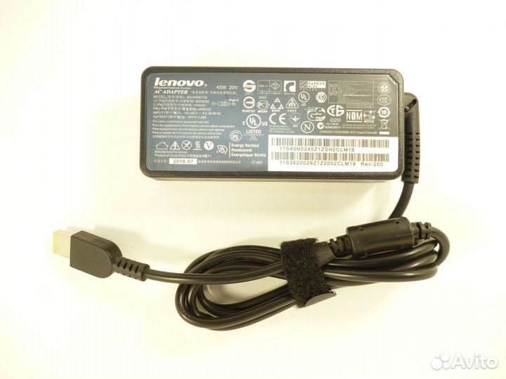 Новый блок питания Lenovo 45W прямоугольный разъем