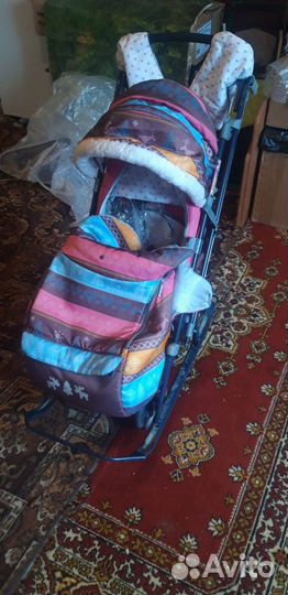 Детские санки коляска бу
