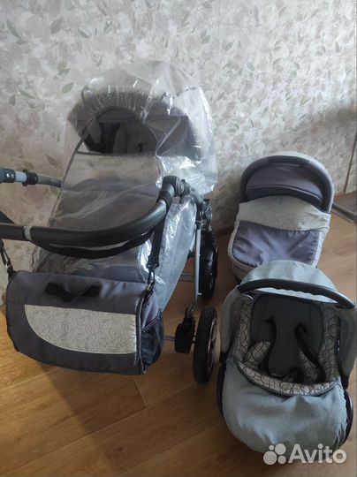 Коляскаи 2в1 и автолюлька с креплением на коляску