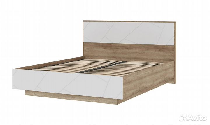 Кровать Даллас дуб каньон / софт вайт