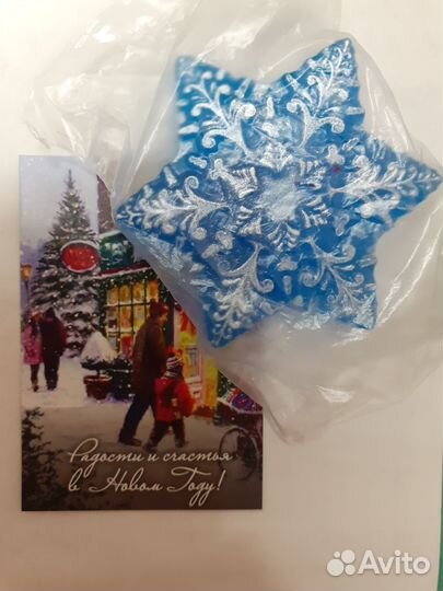 Мыло Снежинка Новый год Рождество