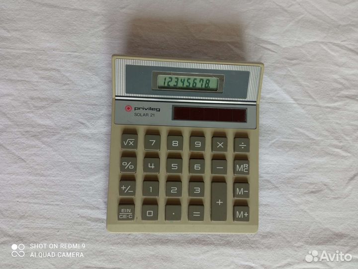 Винтажный калькулятор Privileg Solar