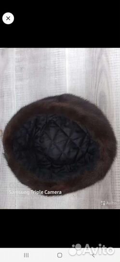 Берет женский. Мех - норка