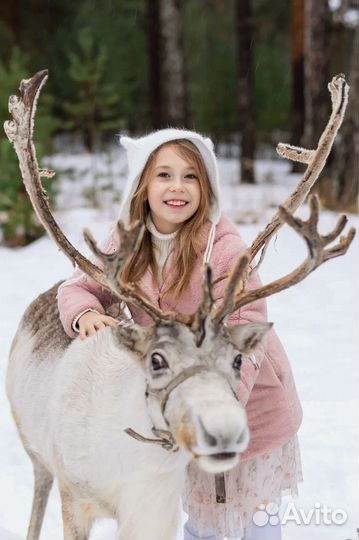 Красивая шубка для девочки 134