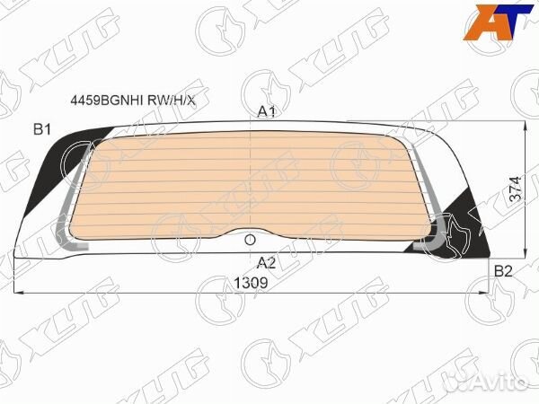 Стекло заднее KIA soul