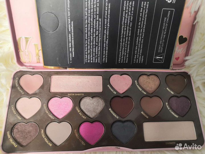 Палетка теней too faced chocolate bon bons