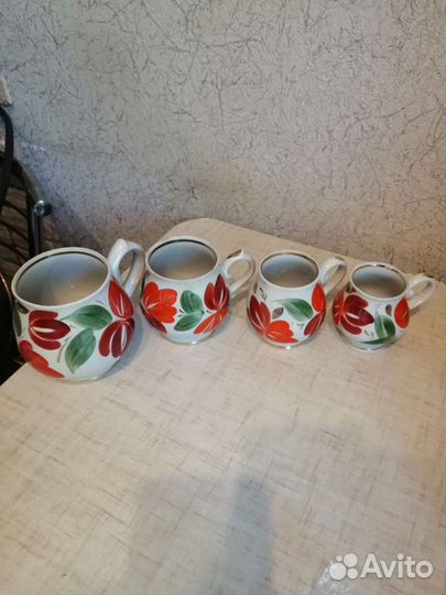 Набор редких кружек бочонков сысерть ручная роспис
